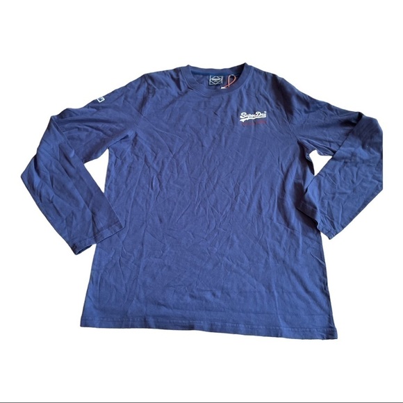 𝅺superdry Vintage Logo American Classic Top Dark Blue - Picture 9 of 12